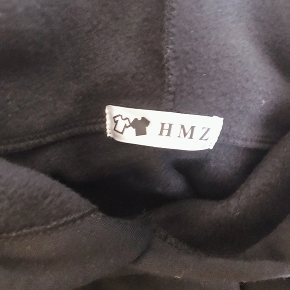 Black and pink oversized cropped hoodie size small/medium - Picture 3 of 3